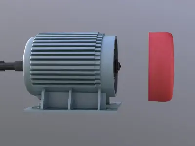 Engine generator  steam wind turbine Motor 3D model