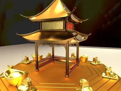 Chinee pavilion 3D model