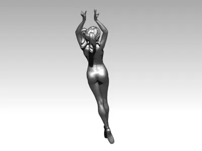 Girl Woman Sport Dance Statue 3D print model