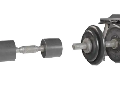 Dumbbell Rack Low-poly 3D model