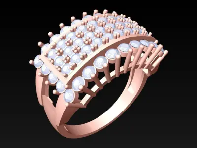 Diamond Ring - Womens Rings - SN385 Free 3D print model