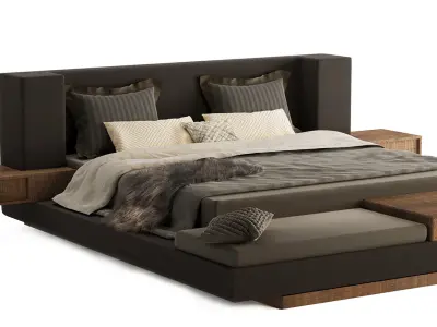 sport and wood bed  3D model