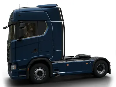 Realistic truck Low-poly 3D model