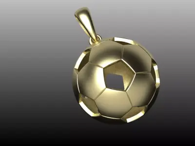 soccer ball pendant 3D print model