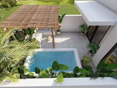 Garden Landscape 3D Model - SketchUp and Lumion Scene 3D model Free 3D model