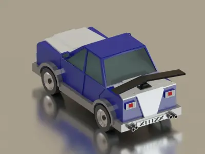 Low Poly Racing Car Low-poly 3D model