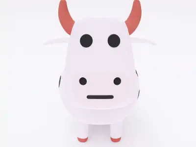 Cartoon cow 3d model  3D model