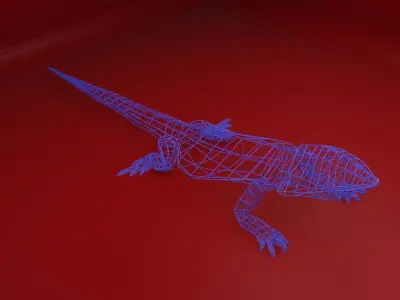Dart the Bearded Dragon Low Poly Low-poly 3D model