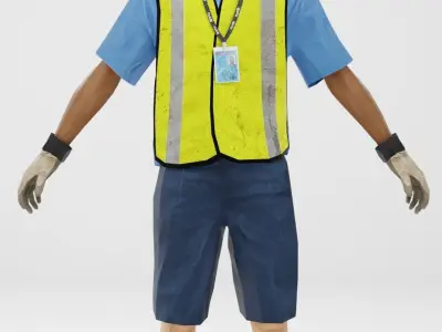 Worker Pack Low-poly 3D model purchase