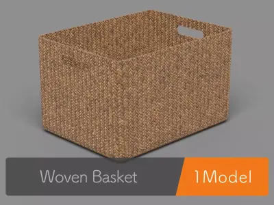 Woven Basket Low-poly 3D model