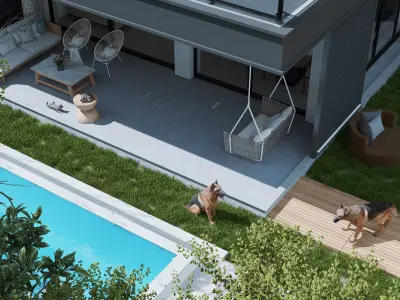 VILLA   - 2 BLOCKS 3D model
