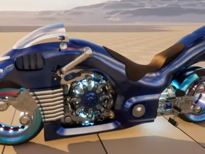 Sci Fi Motorcycle 3D model