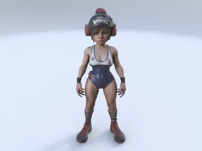 Wrestling 3D model