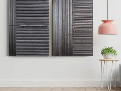 Plaster Two Photo Frame 05 Low-poly 3D model