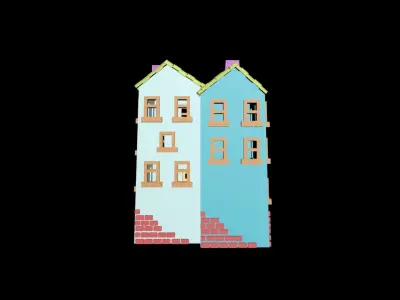 Medieval House 29 3D print model 3D model