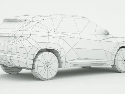 Hyundai Tucson 2023 Low-poly 3D model