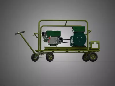 MILITARY ARMY TACTICAL POWER GENERATOR SET GENSET DIESEL ENGINE 3D model