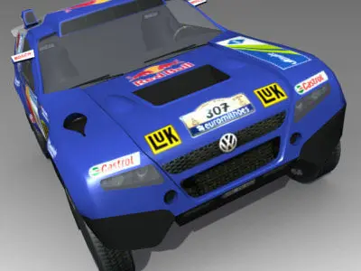 Volkswagen Touareg Rally 2 Low-poly 3D model