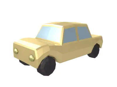 Cartoon Car v2 004 Low-poly 3D model