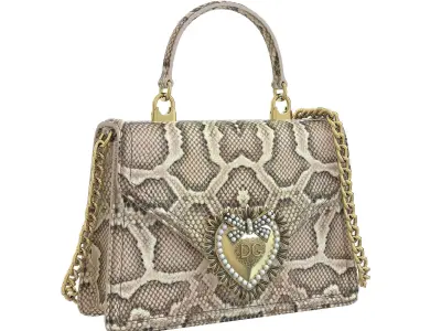 Dolce Gabbana Devotion top-handle Bag Snake Low-poly 3D model