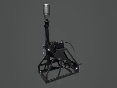 Short Shifter 01 - Variation A - Gray Low-poly 3D model