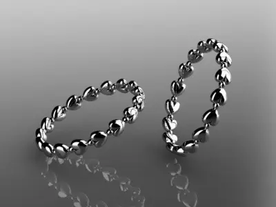 heart shaped ring 3D print model