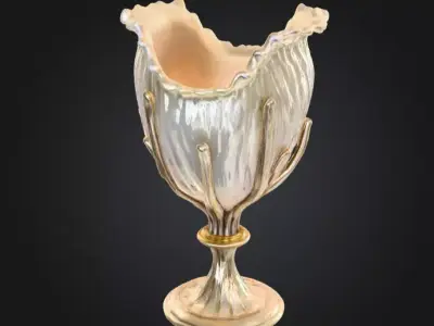 Pearlescent Chalice Ornamental Fantasy Low-poly 3D model