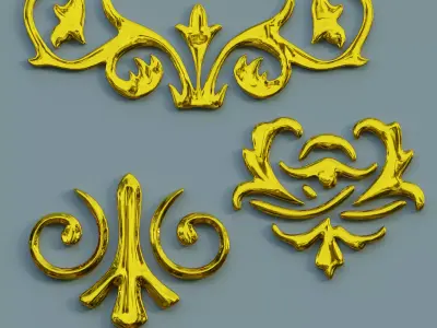 Simple Ornaments pack for Architectural Decoration  Free 3D model