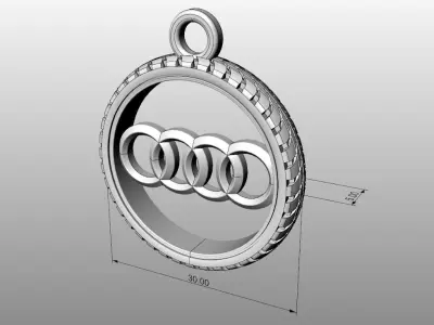 Audi logo pendant  3D print model