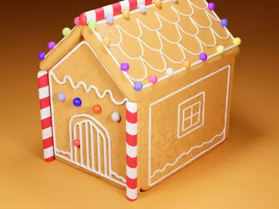 Gingerbread house Free 3D model