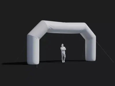 Inflateable Arch checkpoint for start finish or brand events 3D model