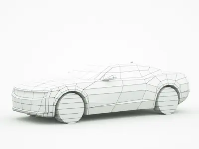 Generic Muscle-car v4 Low-poly 3D model