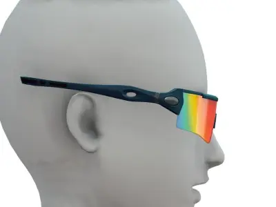 Cartoon High Poly Subdivision Sport Glasses Low-poly 3D model