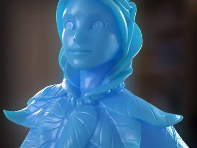 3D Printable Flower Girl Decorative Sculpture 3D print model