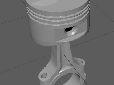 Engine piston 3D model