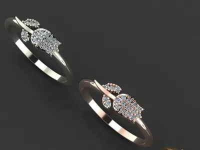 Gold Silver Ring 3d Print Model 3D print model  3D print model