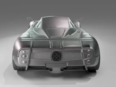 Pagani Zonda F - 3D model Low-poly 3D model