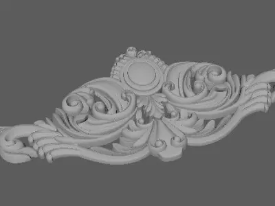 Central decor ornament for furniture 3D model 741