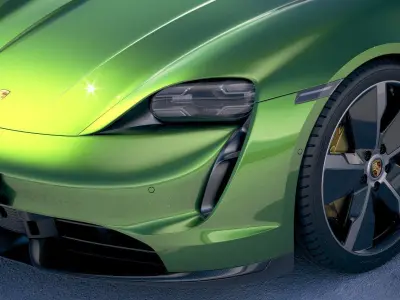 Porsche Taycan Turbo S 2020 VRAY 3D model