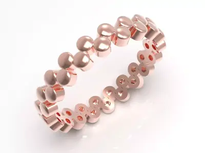 Rose Gold stl Ring with Bubble Design Model gr0135 3D print model