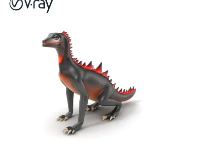 Pantheresque Luminescent Beast Model Pack Low-poly 3D model