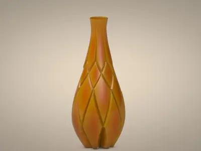 Vase 6 orange 3D model