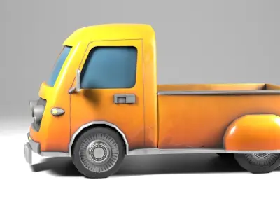 Pickup stylize Low-poly 3D model