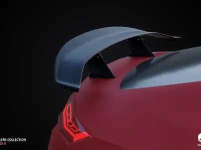 WINGS - Spoilers Collection II - All Formats Low-poly 3D model