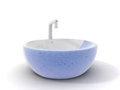 Modern Porcelain Basin model pack Low-poly 3D model