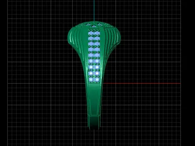 Print Ready STL 3DM  Gents Rings Diamond Men Ring  3D print model 216