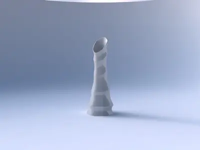 Vase squeezed and bent hexagon with horizontal sections 3D print model