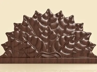 BED HEADBOARD - LEAVES 3D print model