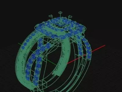 Princes cut Twin ring  3D print model