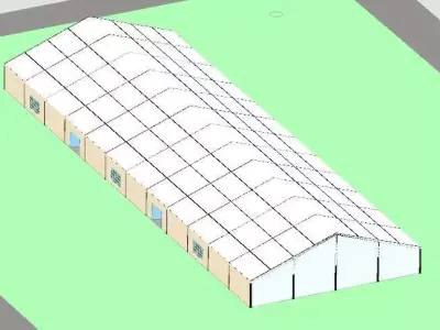 Industrial tent Free 3D model